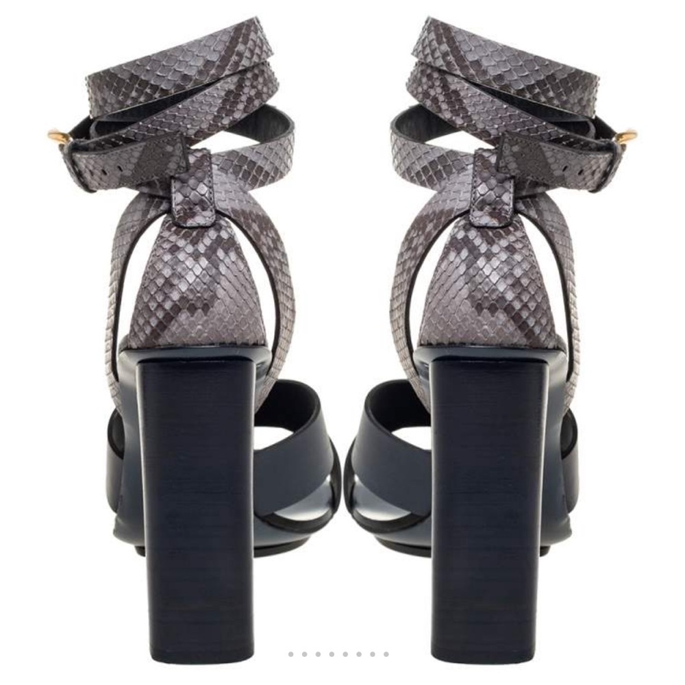 Gucci Stacked Python Leather Candy Heel... - image 4